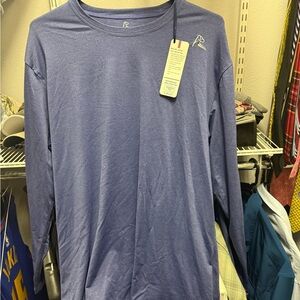 Rhoback Blue Long Sleeve Tees Athletic Style